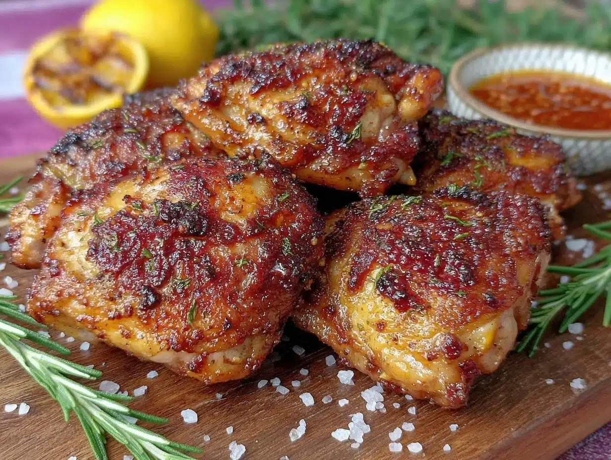 smoked chicken thighs - featured image