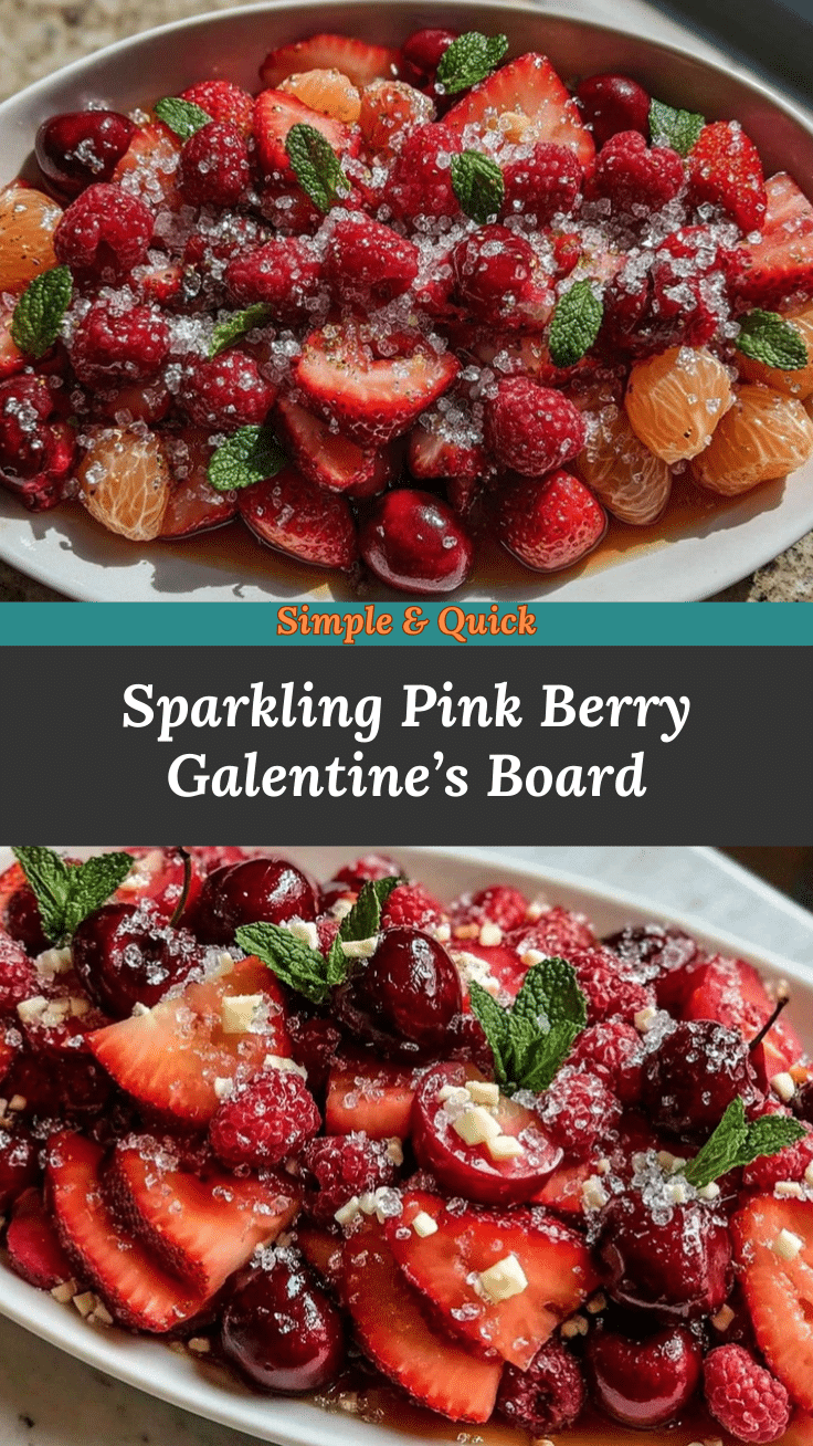 sparkling pink berry board recipe