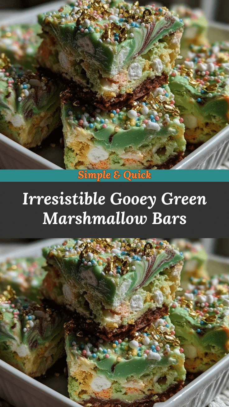 St. Patrick’s Green Candy Marshmallow Bars recipe