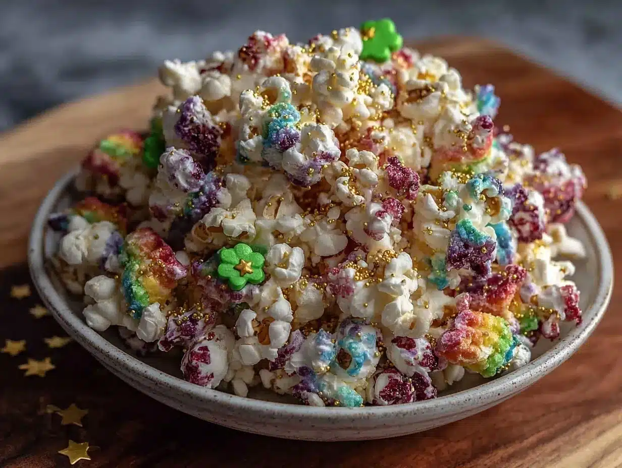 St. Patrick’s Rainbow Popcorn Snack preparation steps