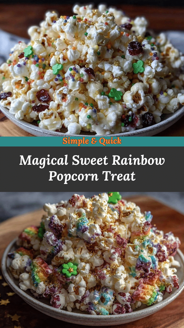 St. Patrick’s Rainbow Popcorn Snack recipe