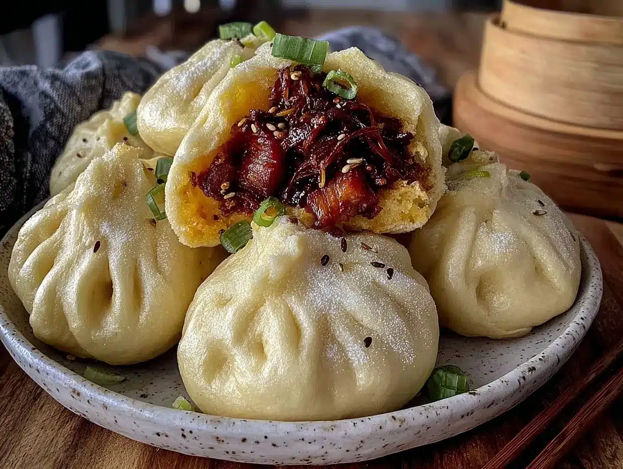 steamed char siu pork buns preparation steps