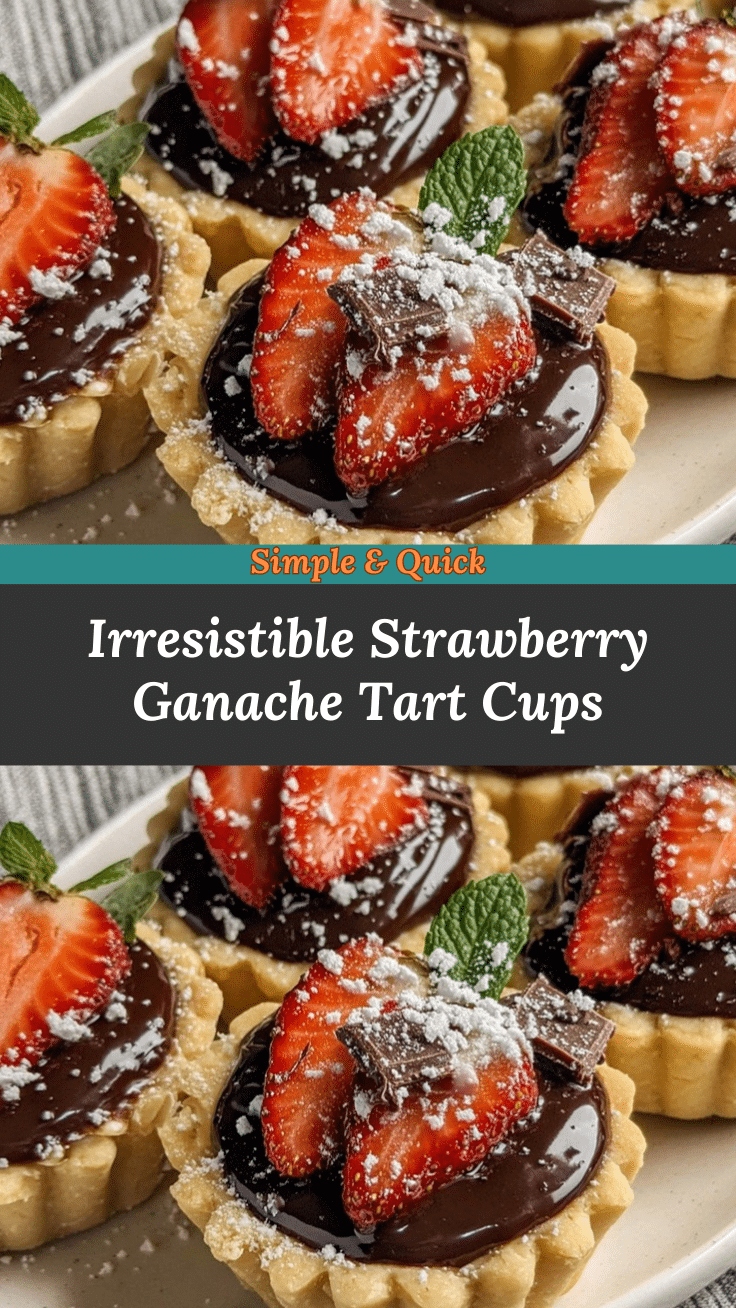 Strawberry Ganache Tart Cups recipe