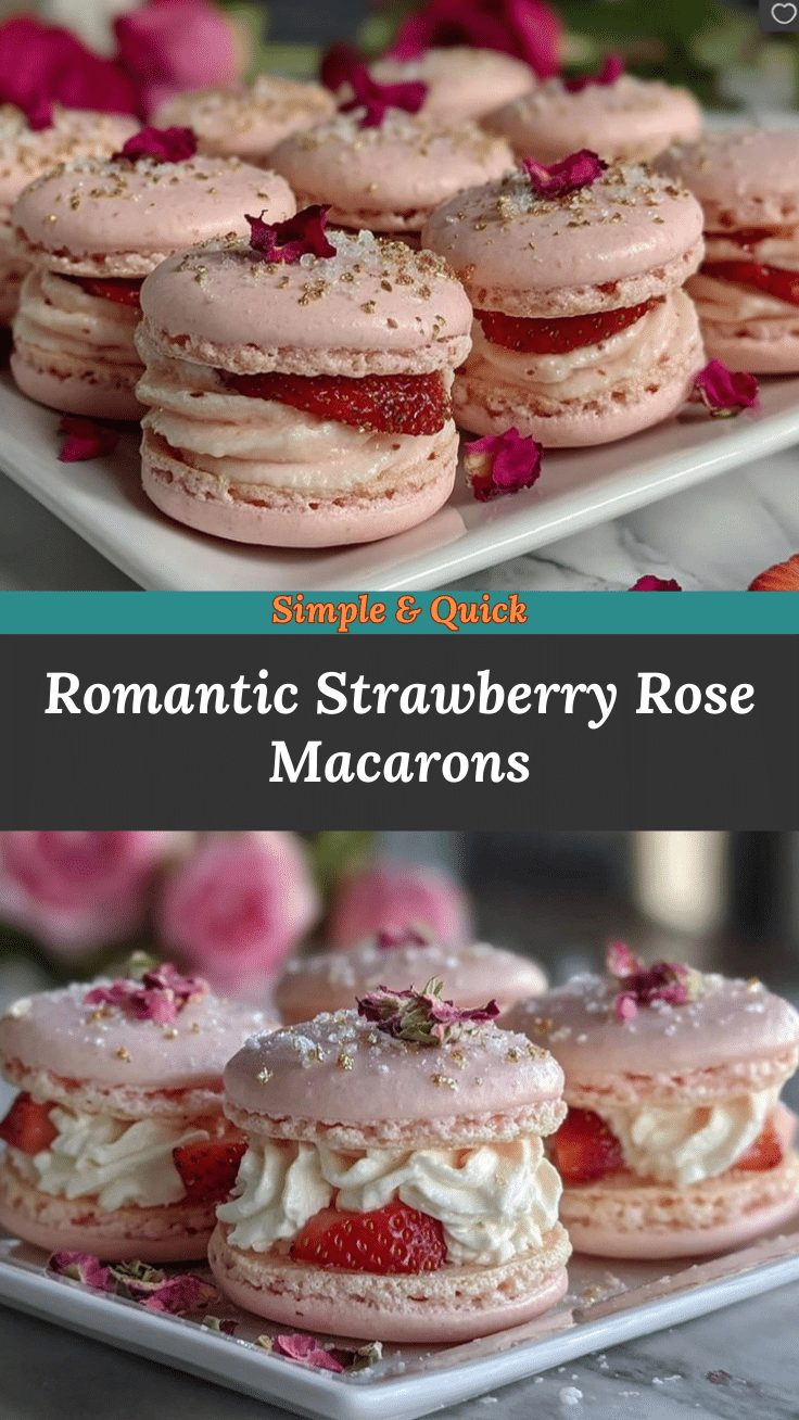 Strawberry Rose Macarons recipe
