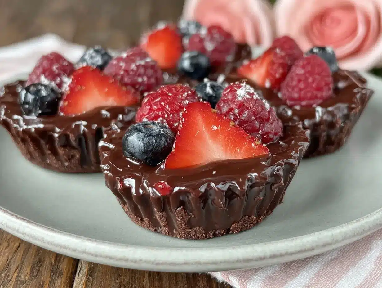 Triple Berry Chocolate Cups preparation steps