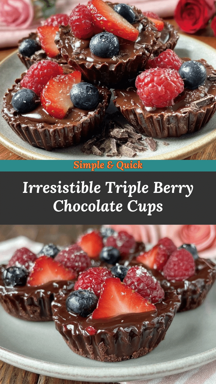 Triple Berry Chocolate Cups recipe