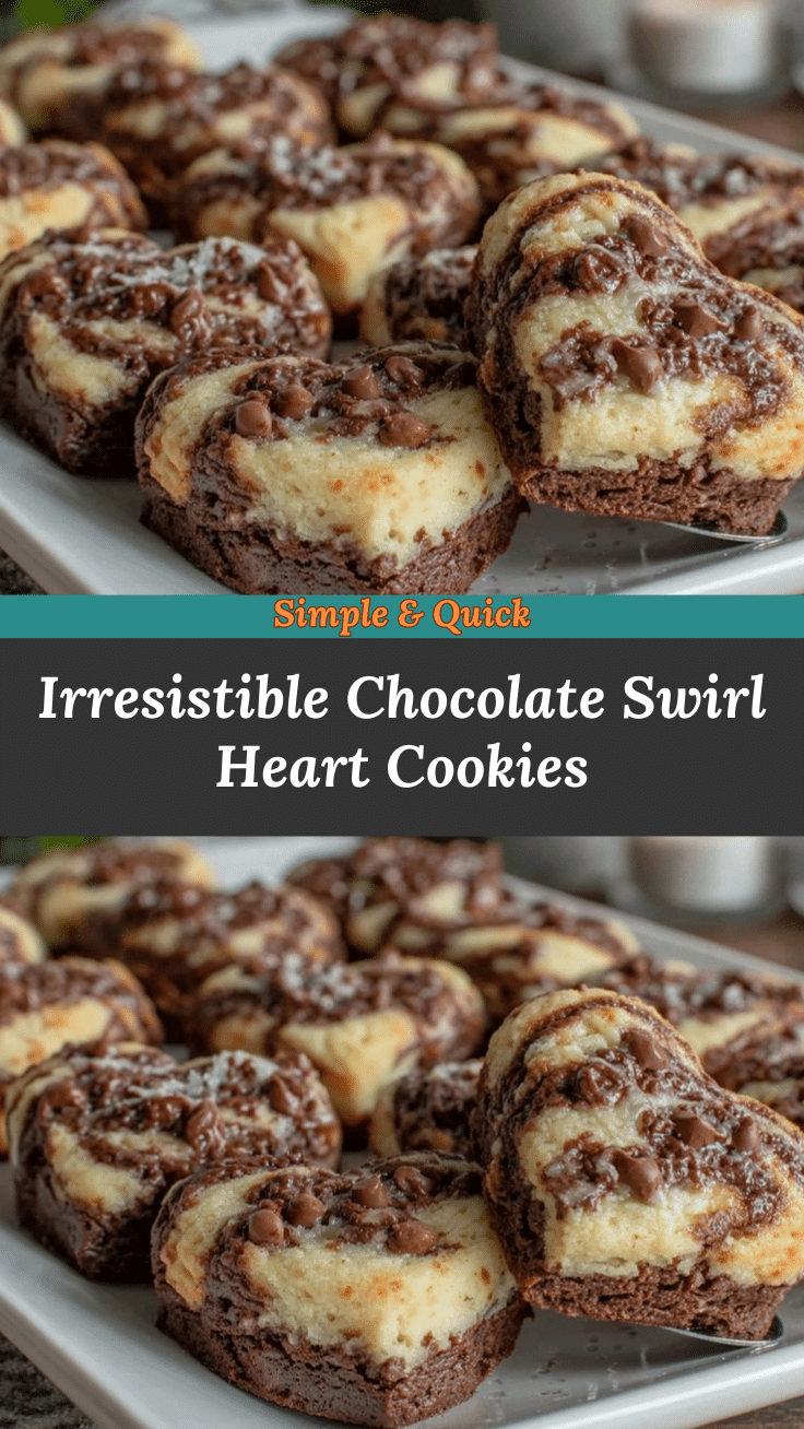 Valentine’s Chocolate Swirl Heart Cookies recipe
