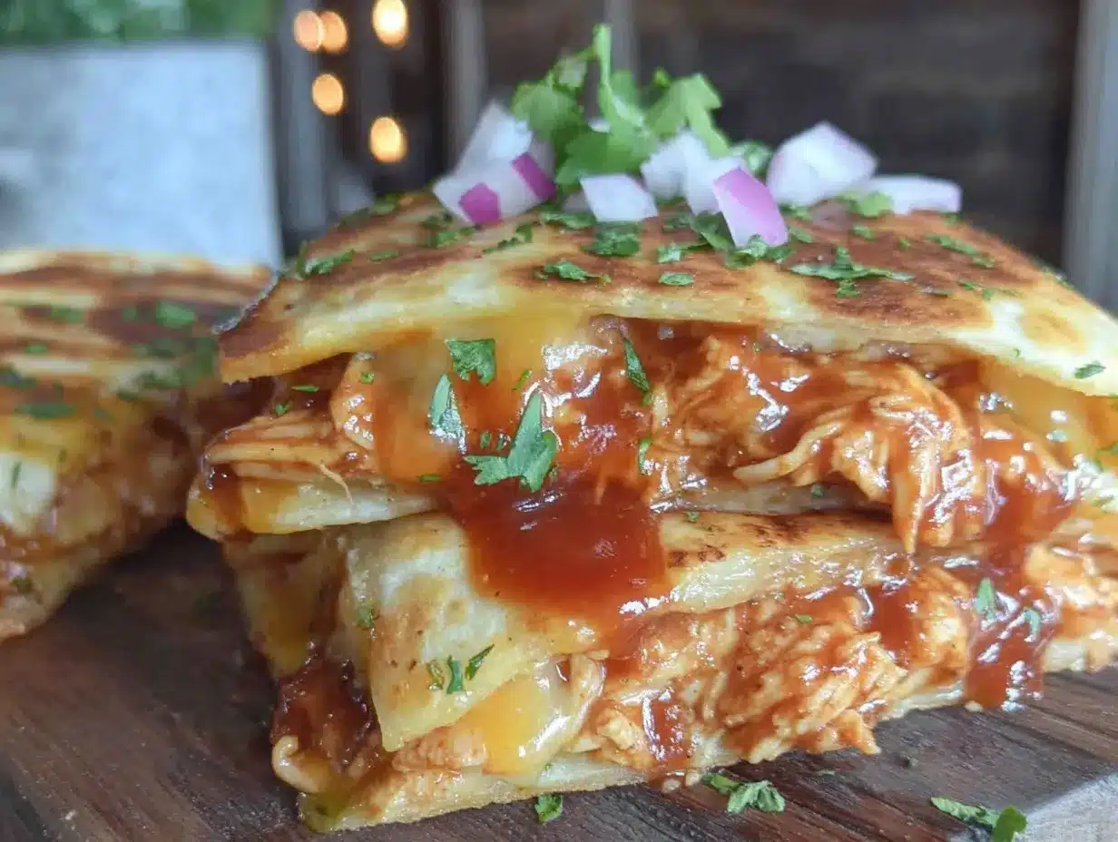 BBQ chicken quesadillas preparation steps