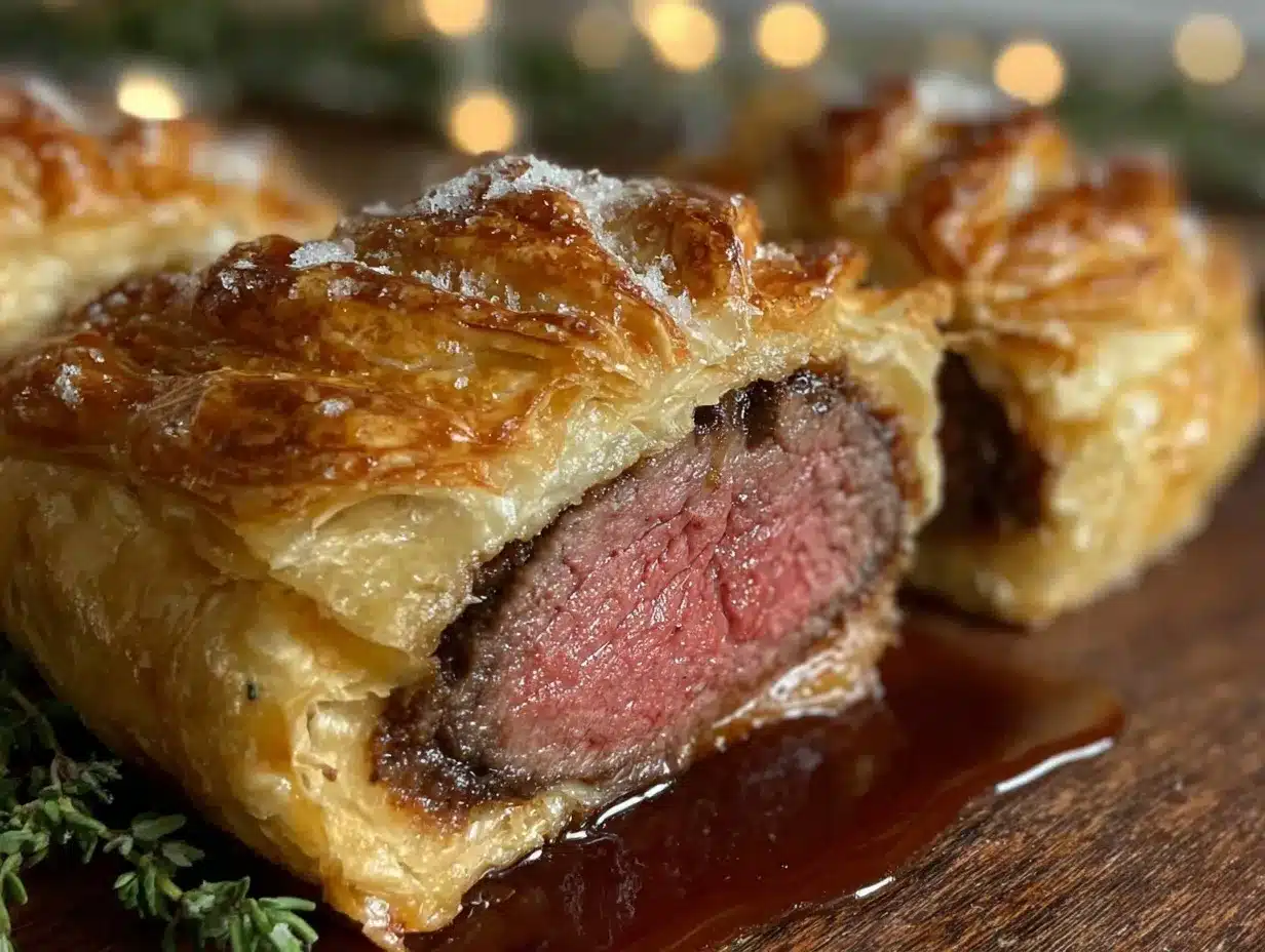 beef Wellington for two preparation steps