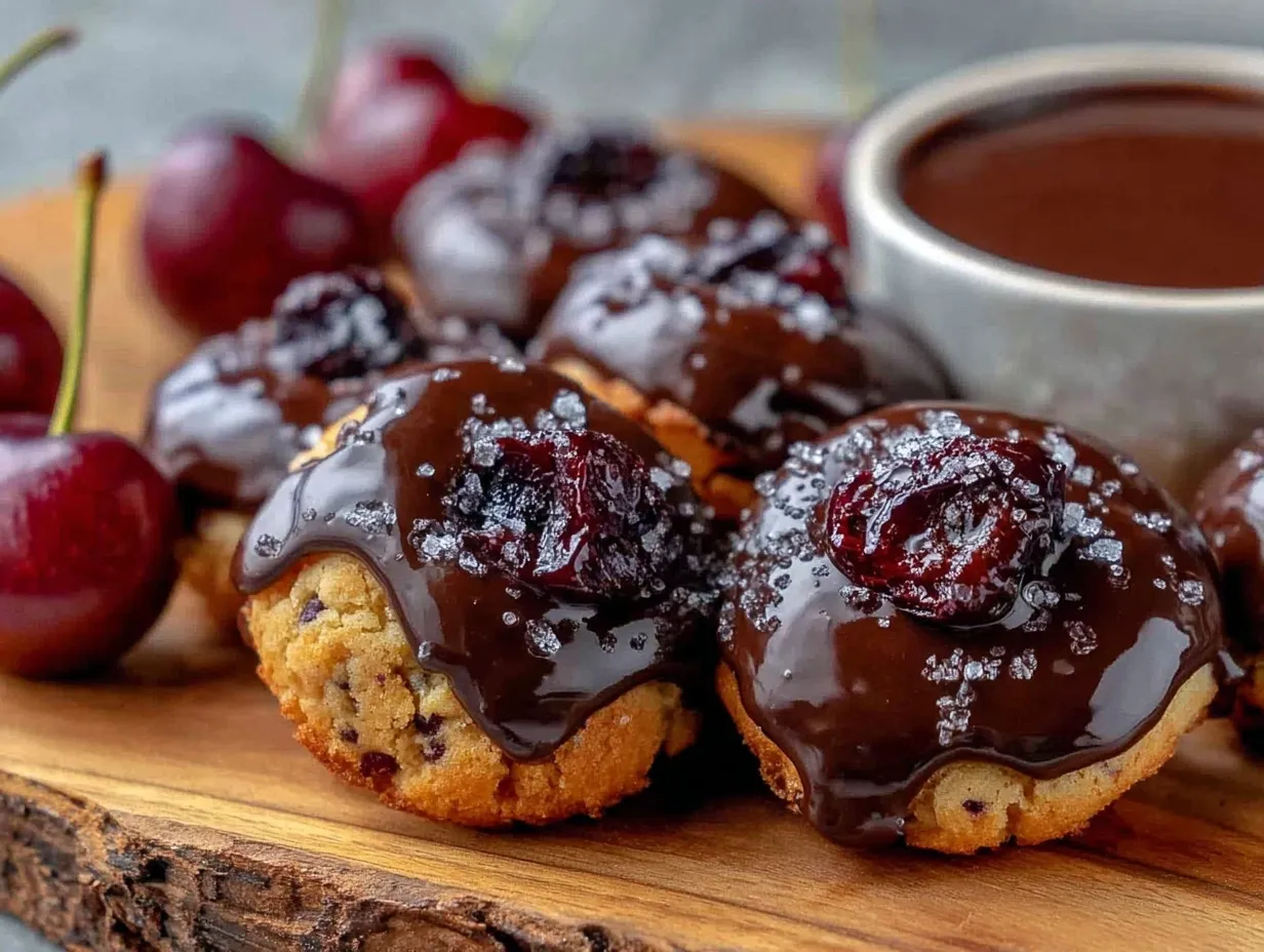 chocolate covered cherry cookies preparation steps