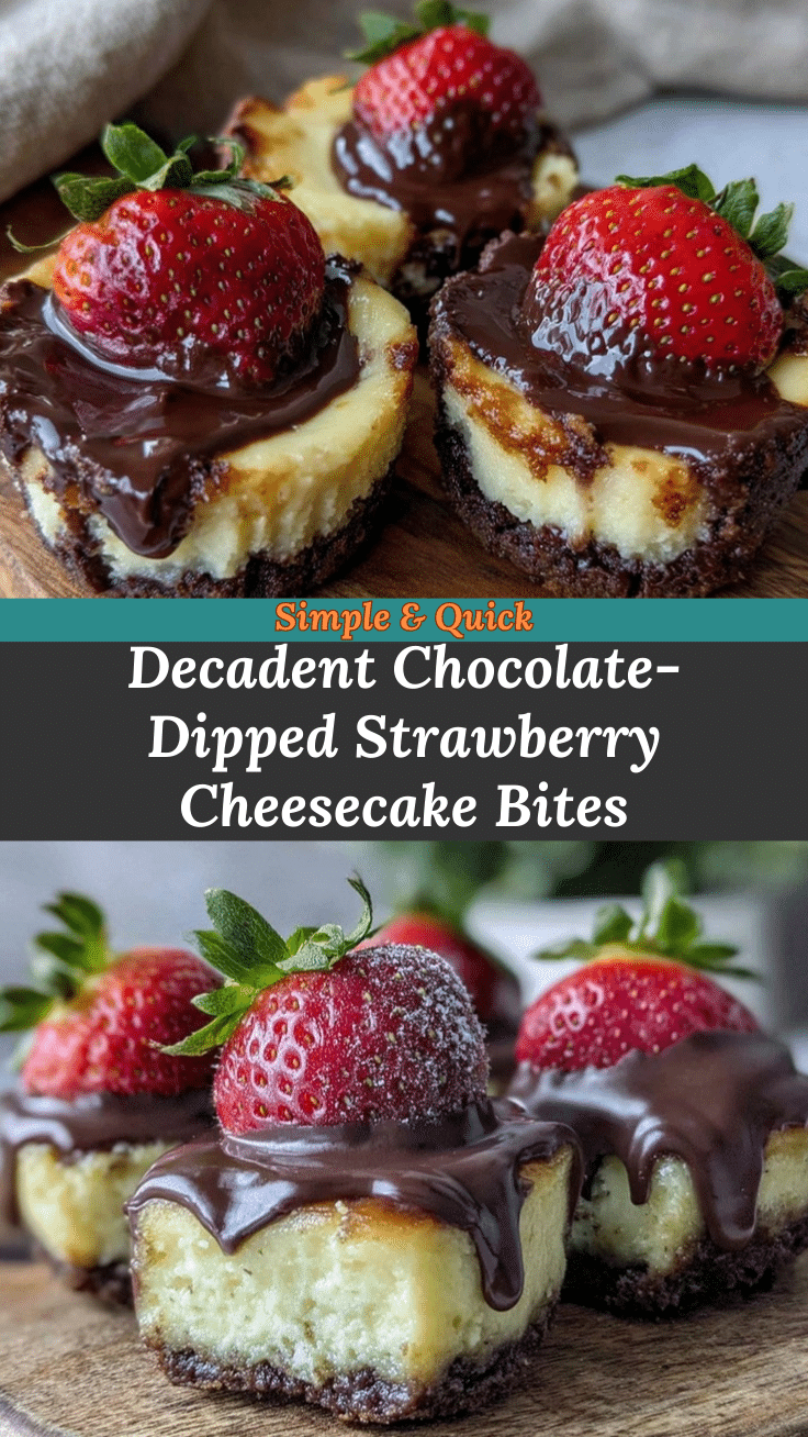 chocolate-dipped strawberry cheesecake bites recipe