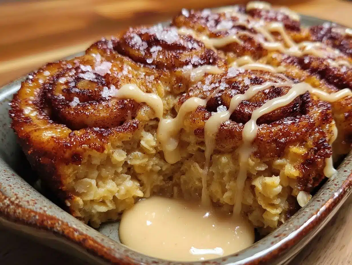 cozy cinnamon roll baked oatmeal preparation steps