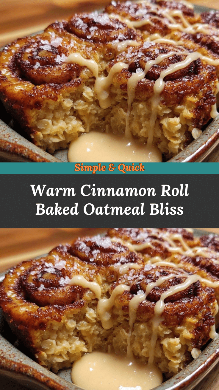 cozy cinnamon roll baked oatmeal recipe
