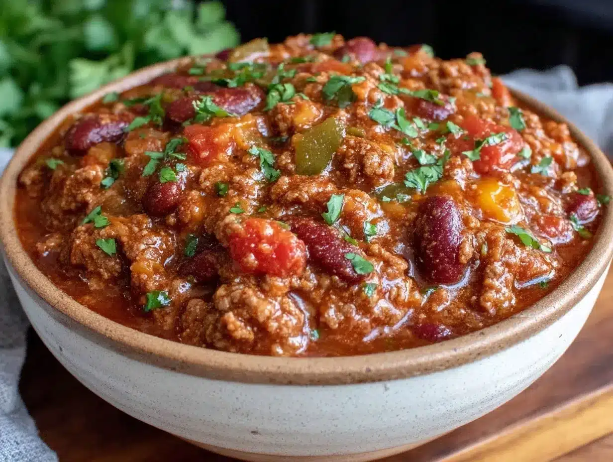 cozy crockpot chili with beans preparation steps