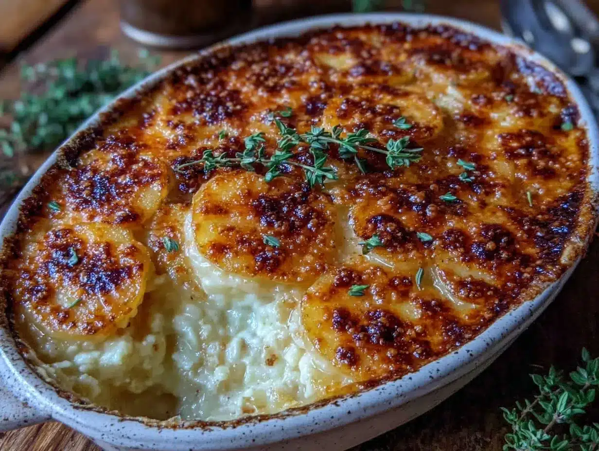 creamy au gratin potatoes preparation steps