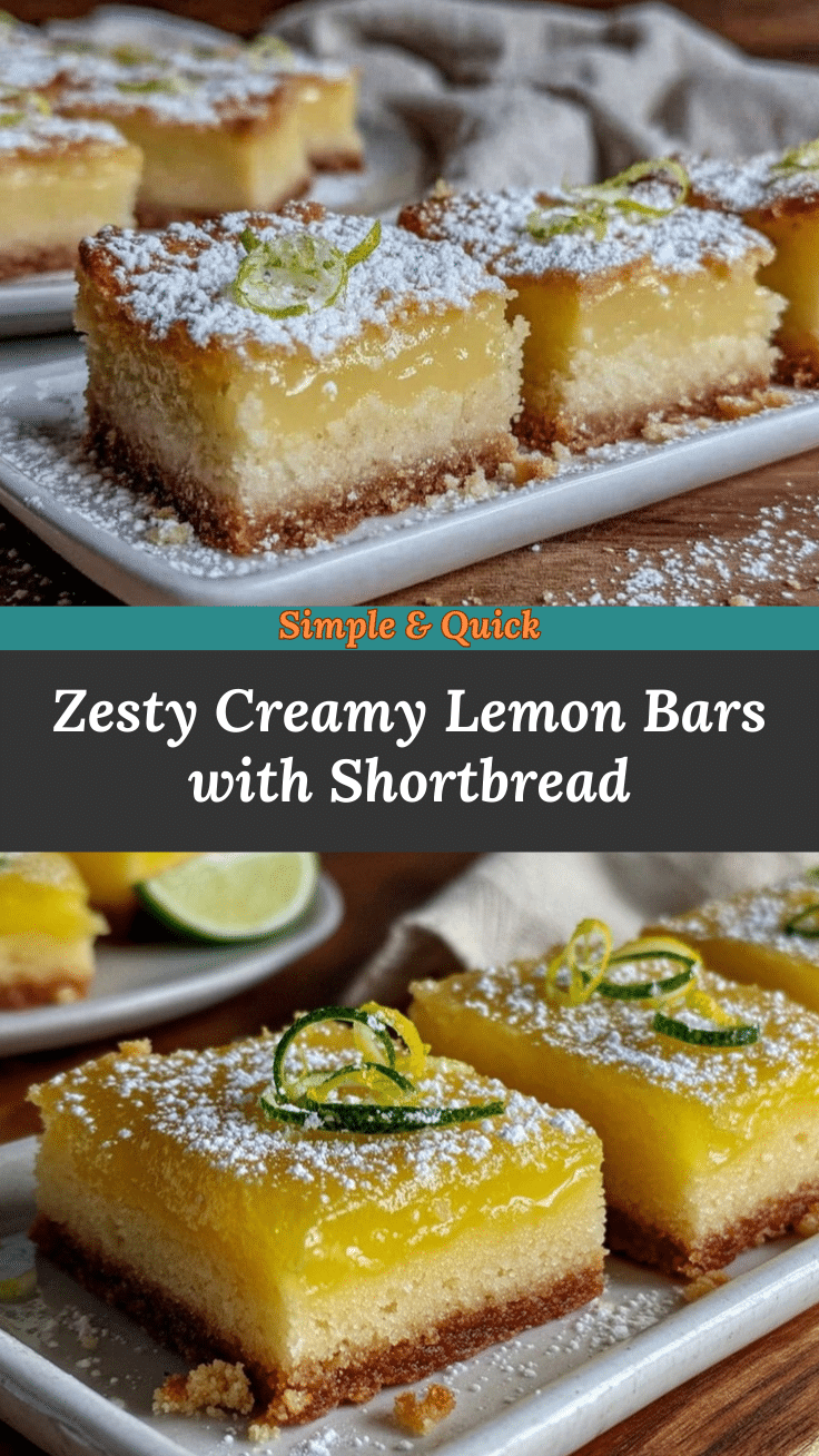creamy lemon bars recipe