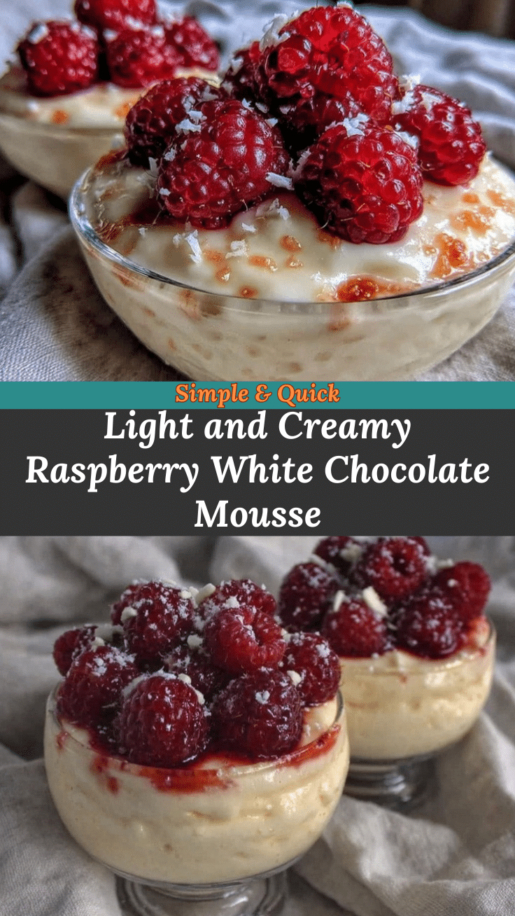 creamy raspberry white chocolate mousse cups recipe