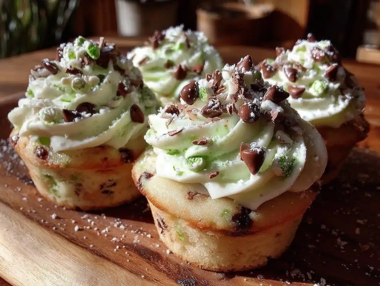 creamy shamrock shake cupcakes preparation steps