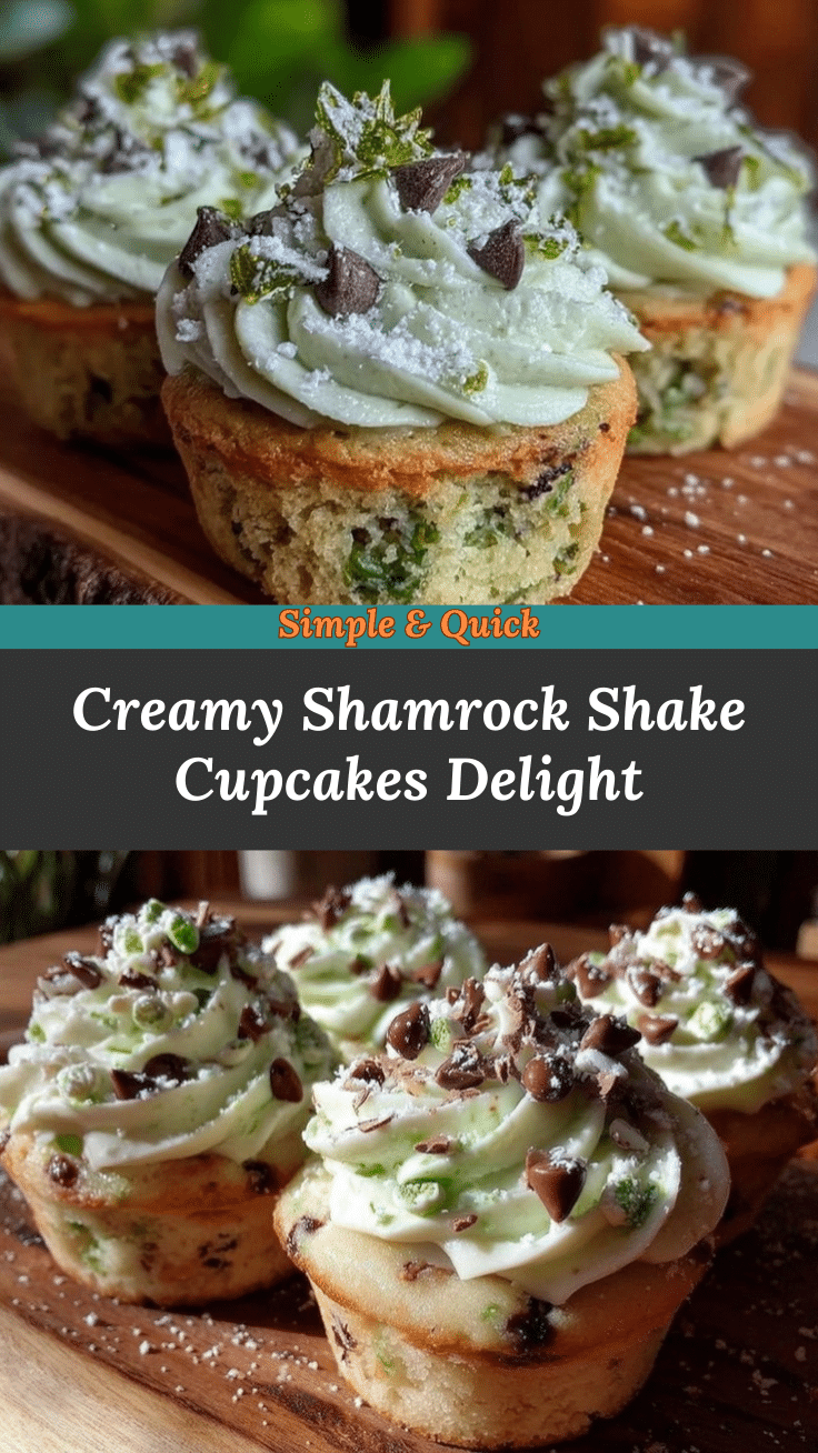 creamy shamrock shake cupcakes recipe