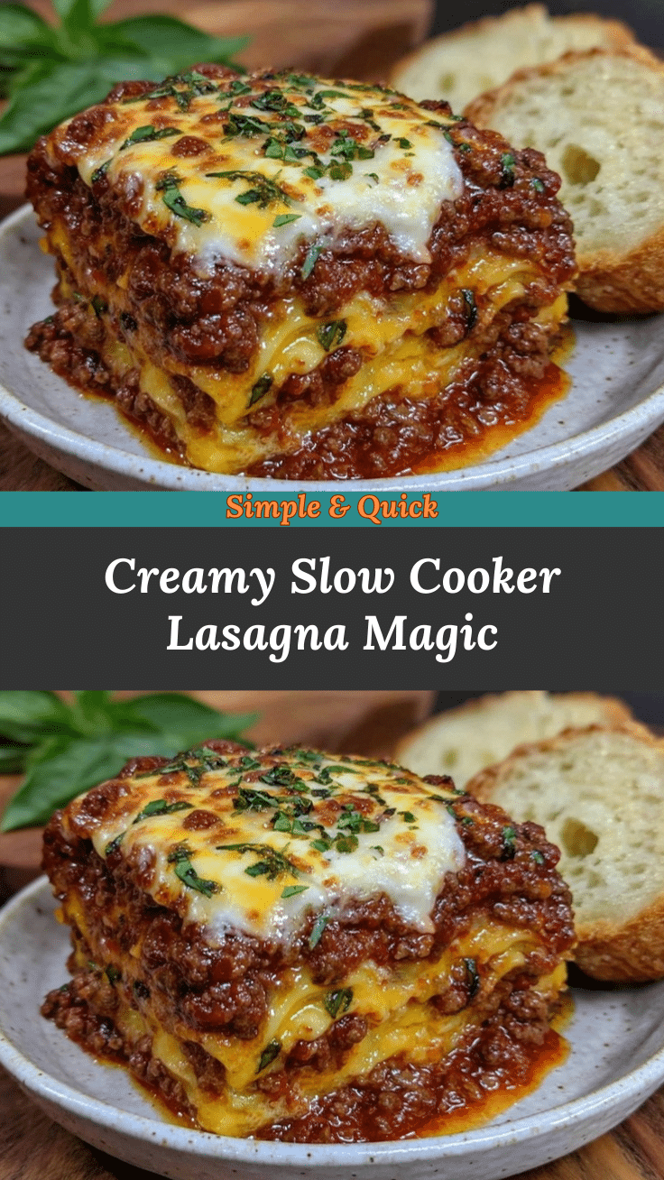 creamy slow cooker lasagna recipe
