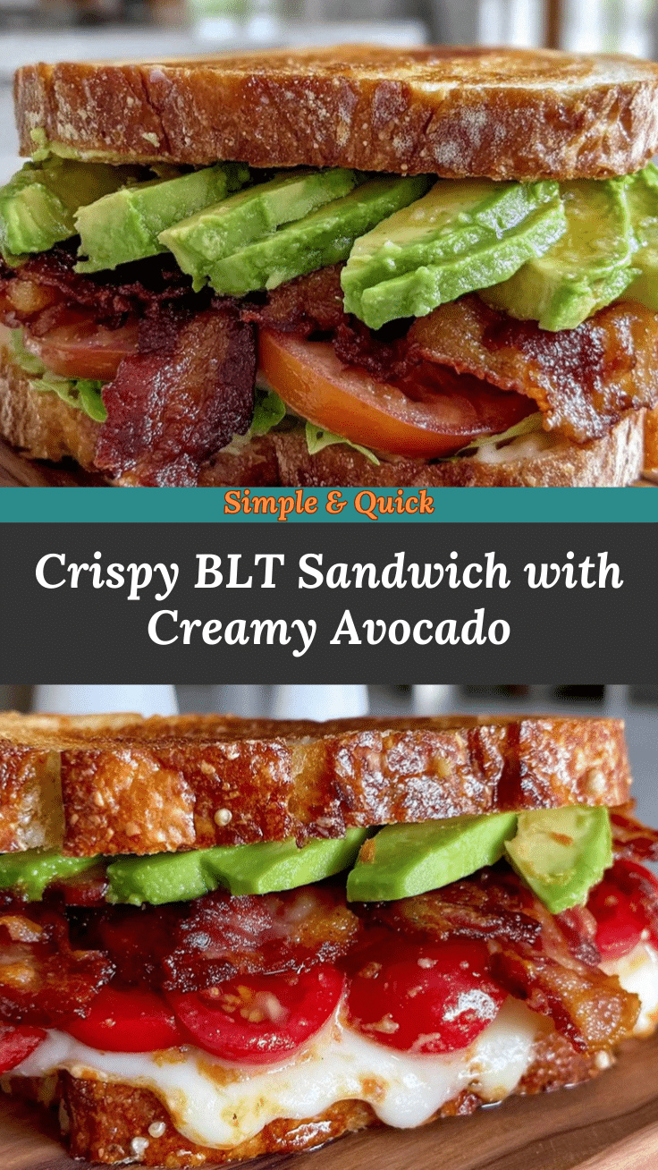 crispy BLT sandwich with creamy avocado recipe