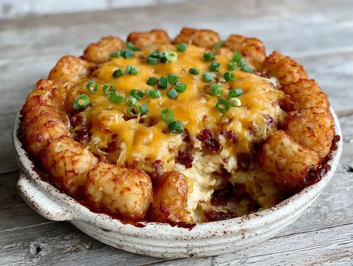 crispy breakfast tater tot casserole preparation steps