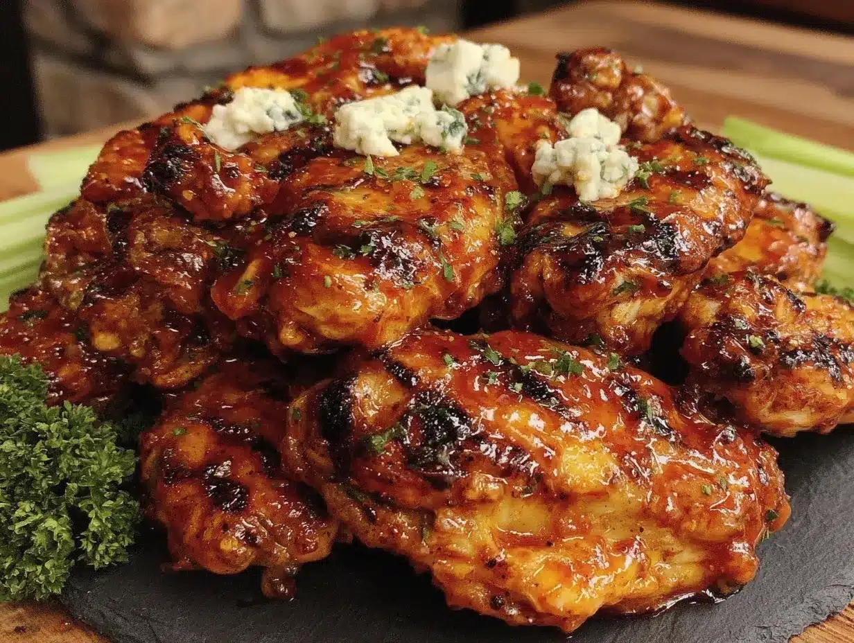 crispy chicken wings with tangy blue cheese dip preparation steps