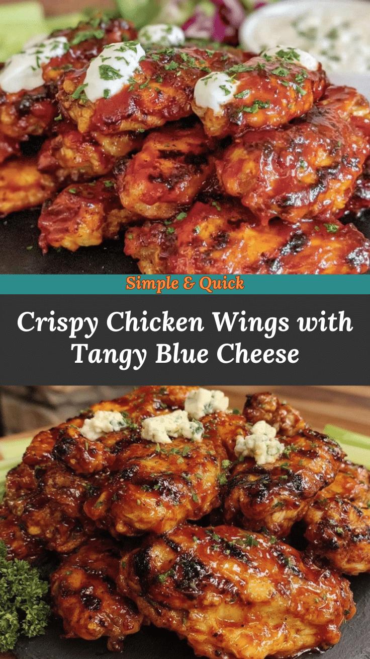 crispy chicken wings with tangy blue cheese dip recipe