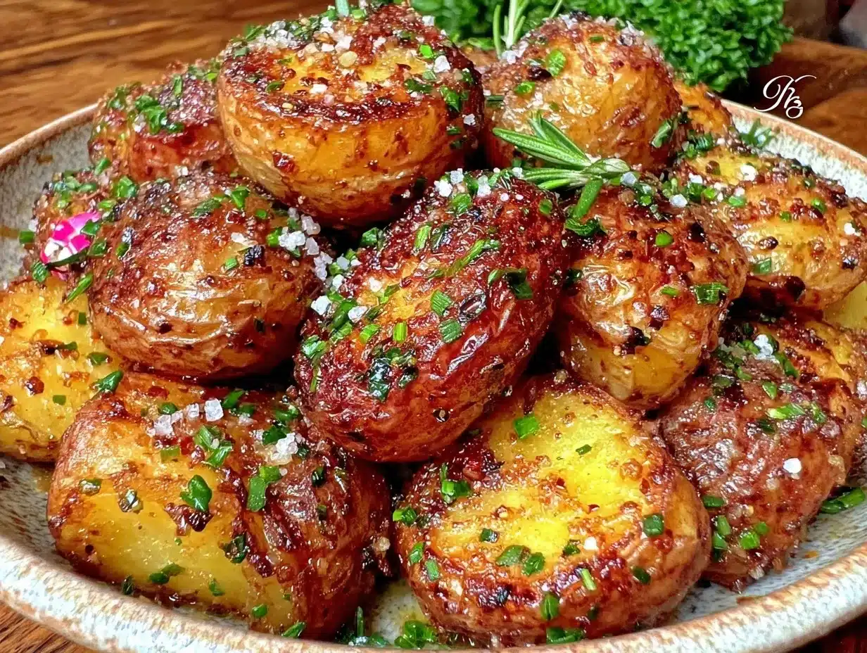 crispy garlic herb roasted potatoes preparation steps