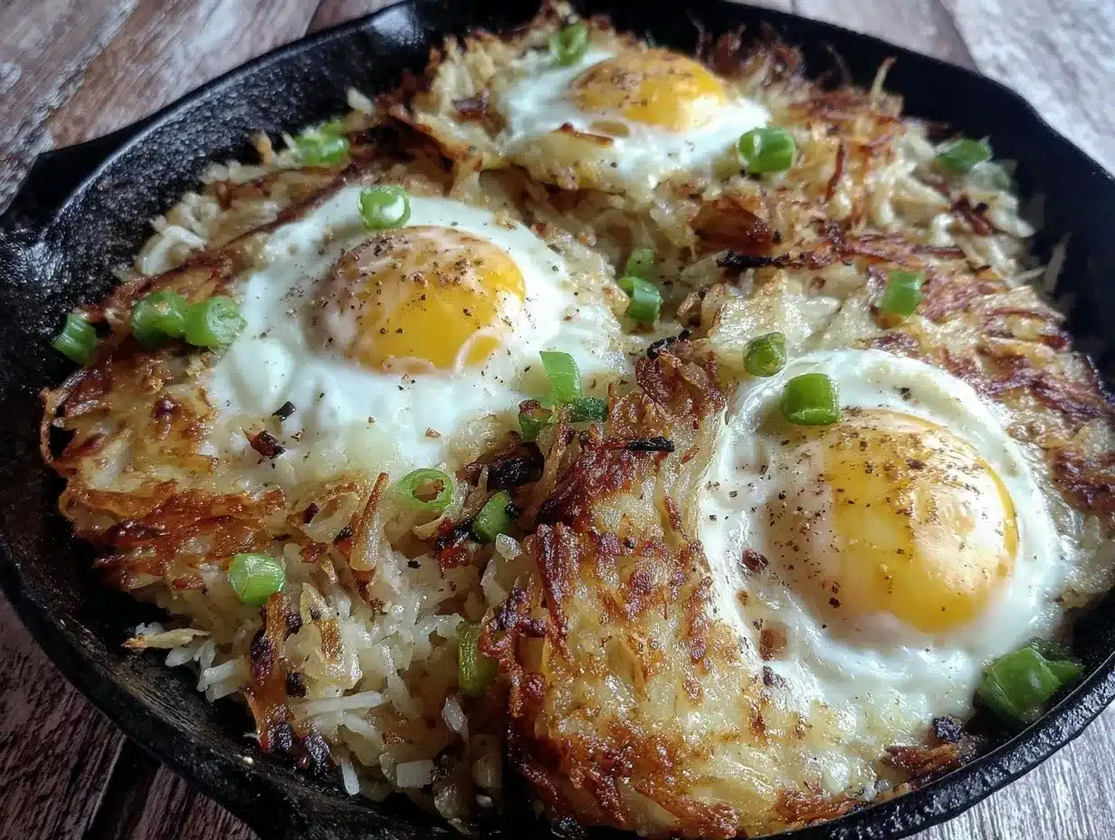 crispy hash brown breakfast skillet preparation steps