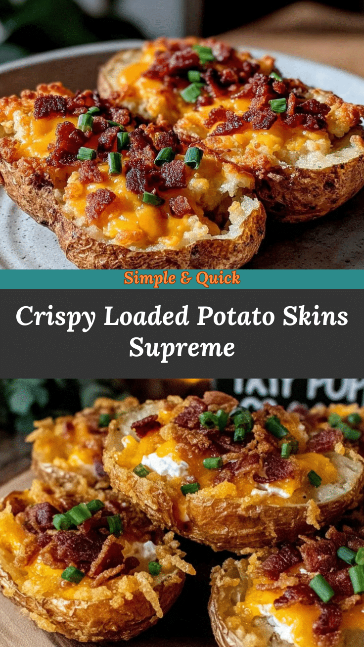 crispy loaded potato skins supreme recipe