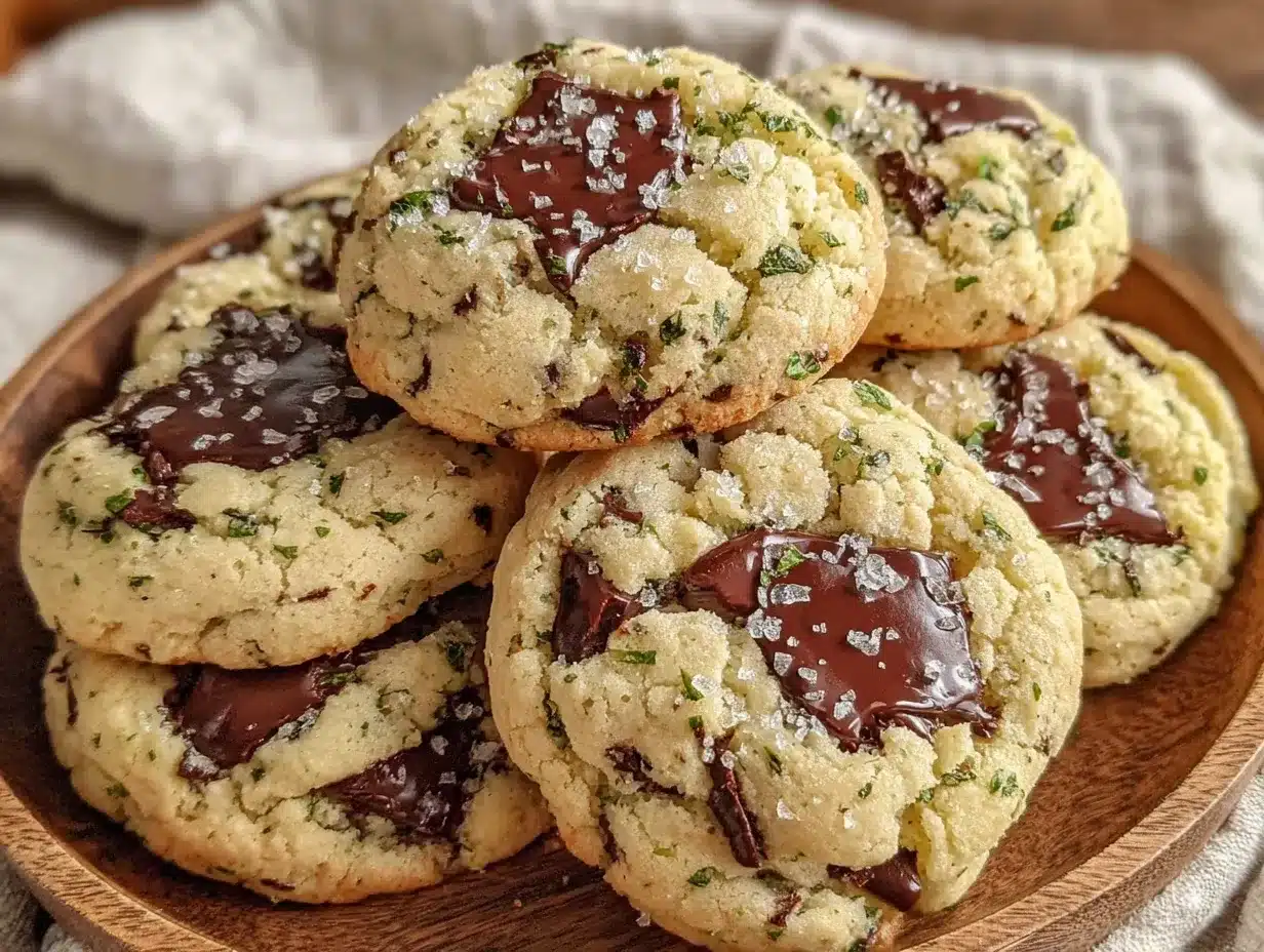 crispy mint chocolate chip cookies preparation steps