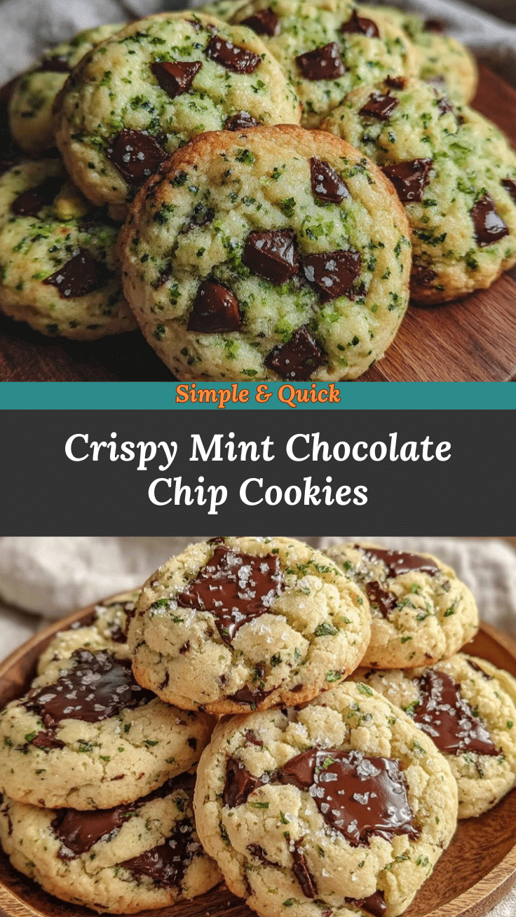 crispy mint chocolate chip cookies recipe