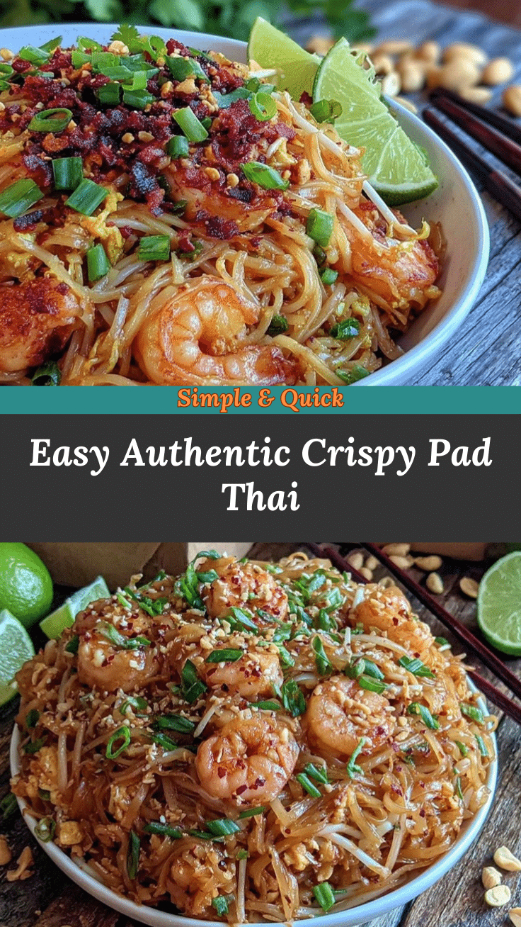 easy authentic crispy Pad Thai recipe recipe