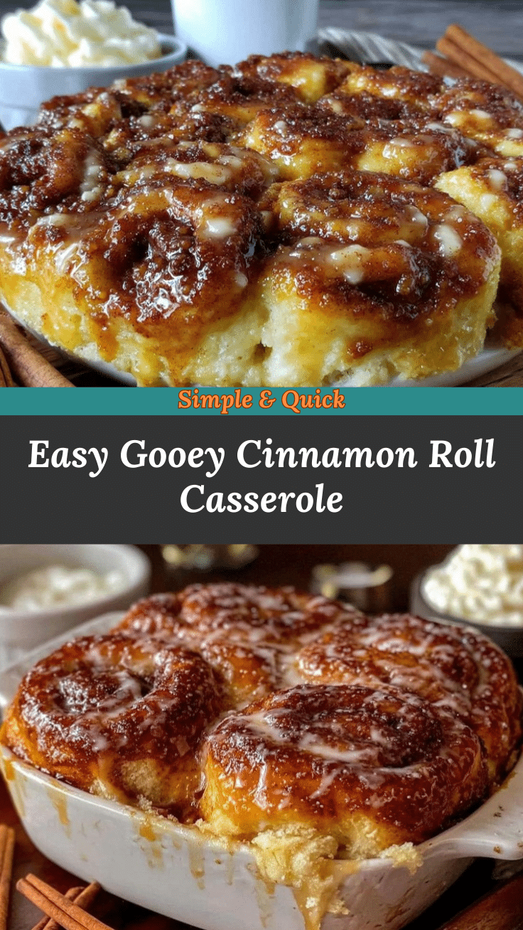 easy gooey cinnamon roll casserole recipe
