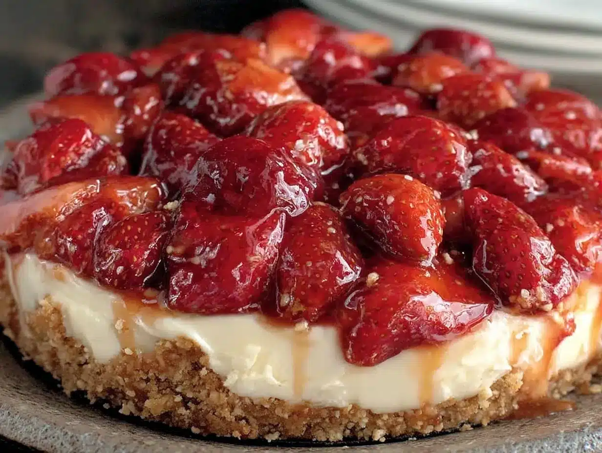 easy no bake strawberry pie preparation steps