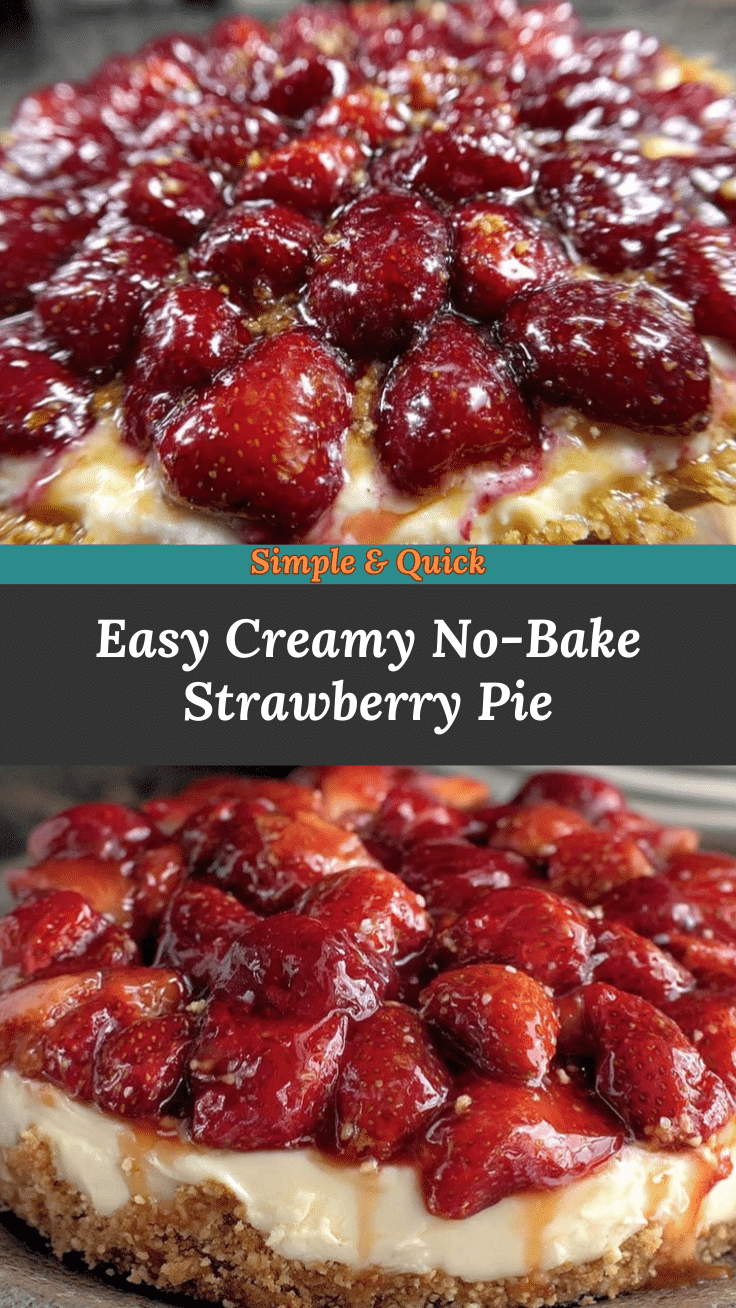 easy no bake strawberry pie recipe