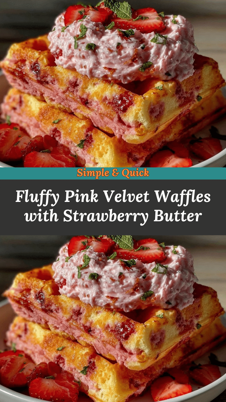 fluffy pink velvet waffles recipe