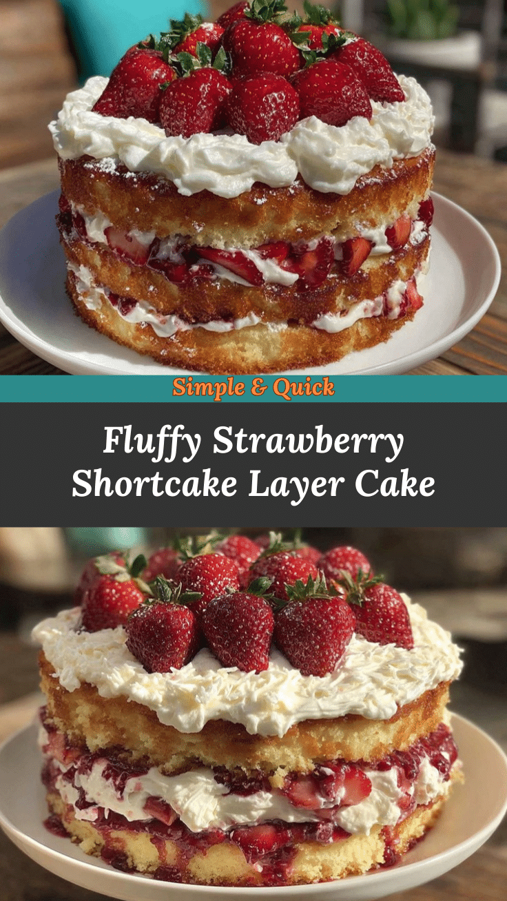 fluffy strawberry shortcake layer cake recipe