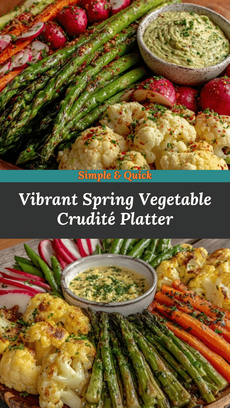 fresh spring vegetable crudité platter recipe