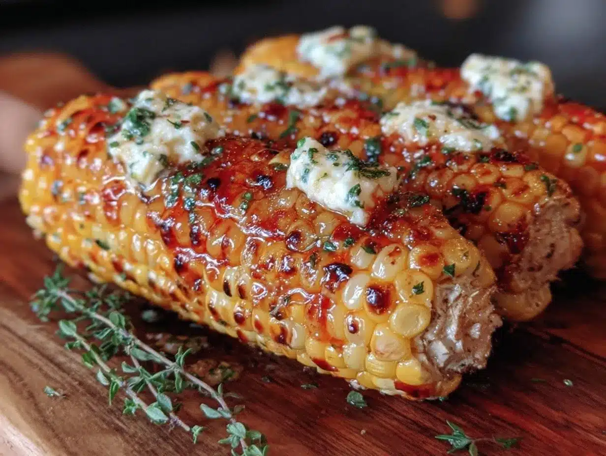 grilled corn on the cob with herb butter preparation steps