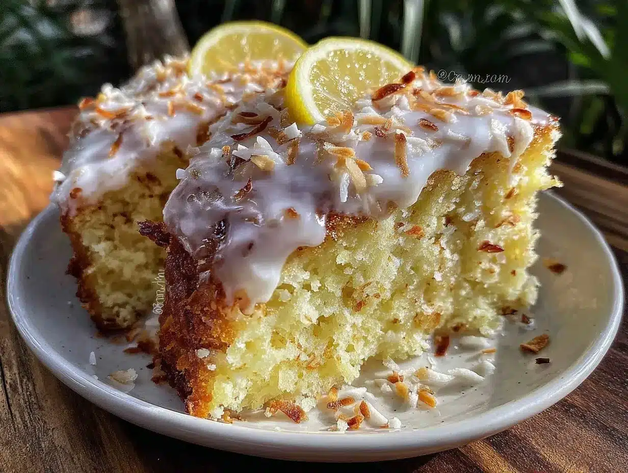 moist zesty lemon coconut cake preparation steps
