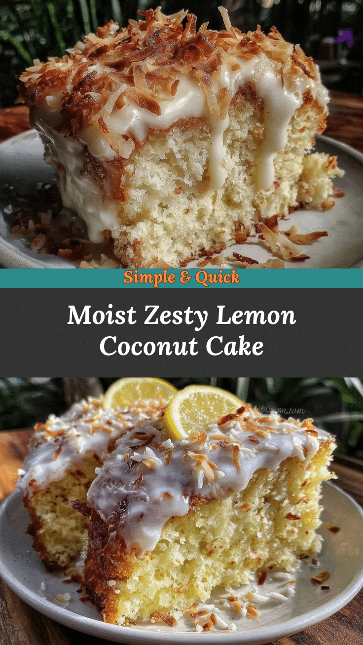 moist zesty lemon coconut cake recipe