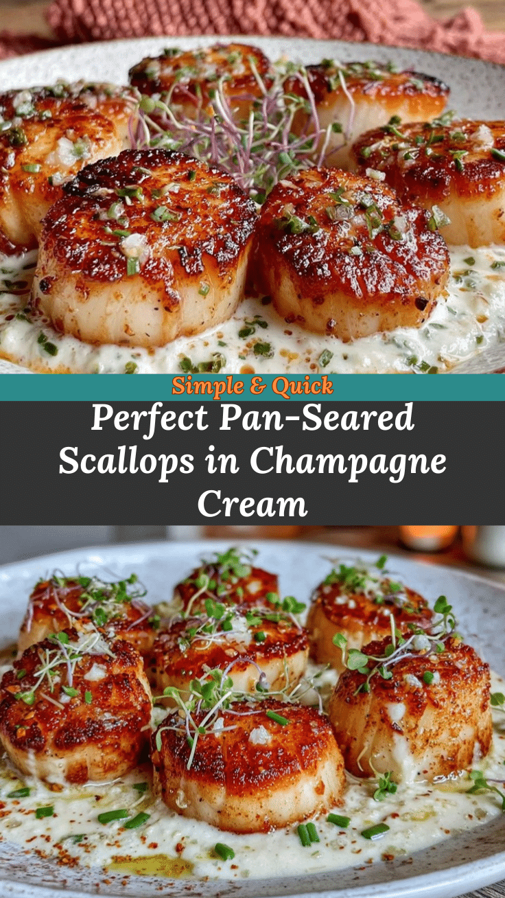 pan-seared scallops with champagne cream sauce recipe