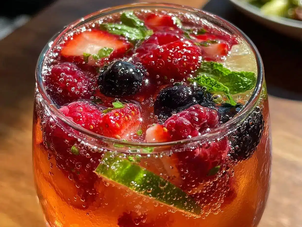 Pink Moscato Sangria preparation steps