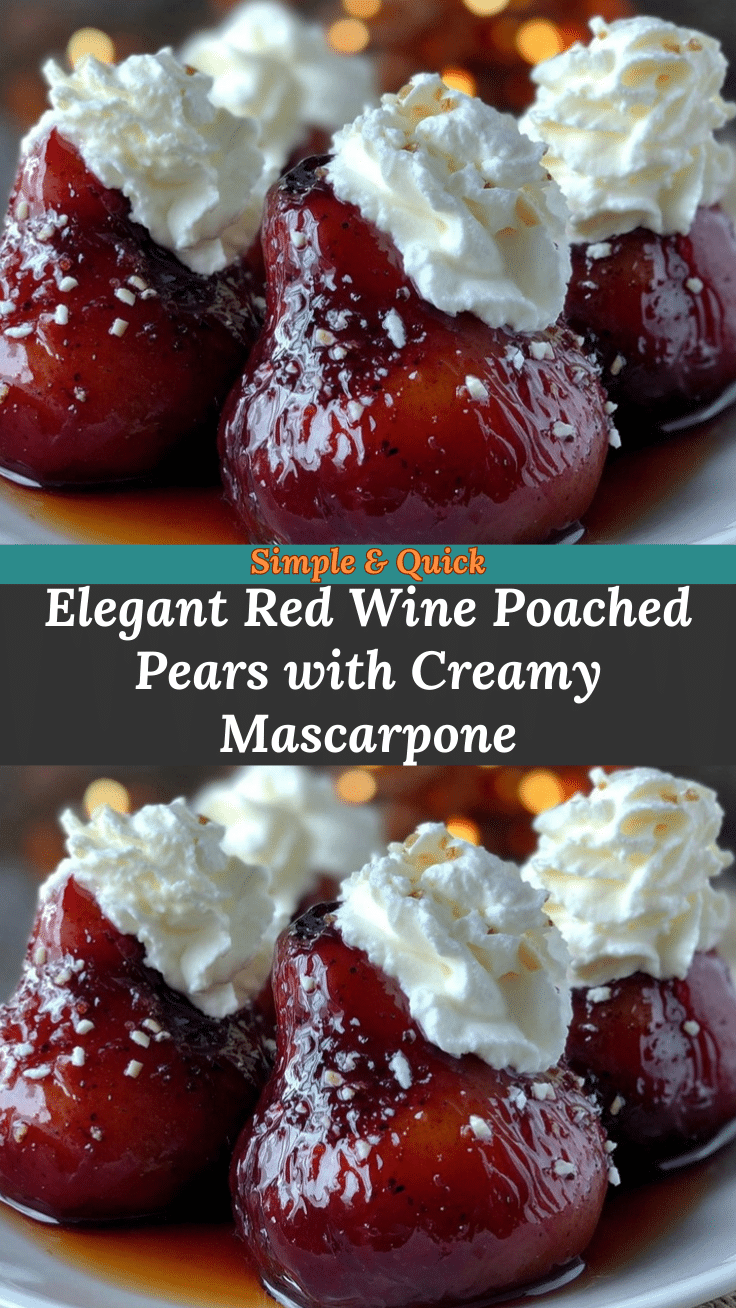 red wine poached pears recipe