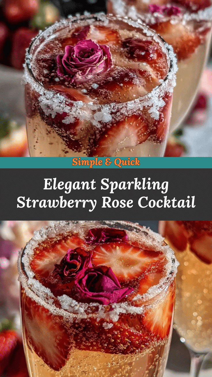 strawberry rosé champagne cocktail recipe
