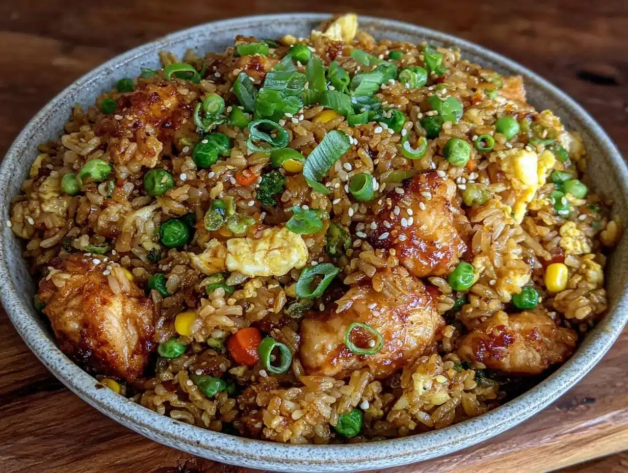 asian chicken fried rice preparation steps