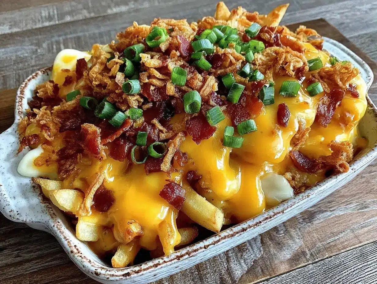 BBQ Bacon Cheese Fries Casserole preparation steps