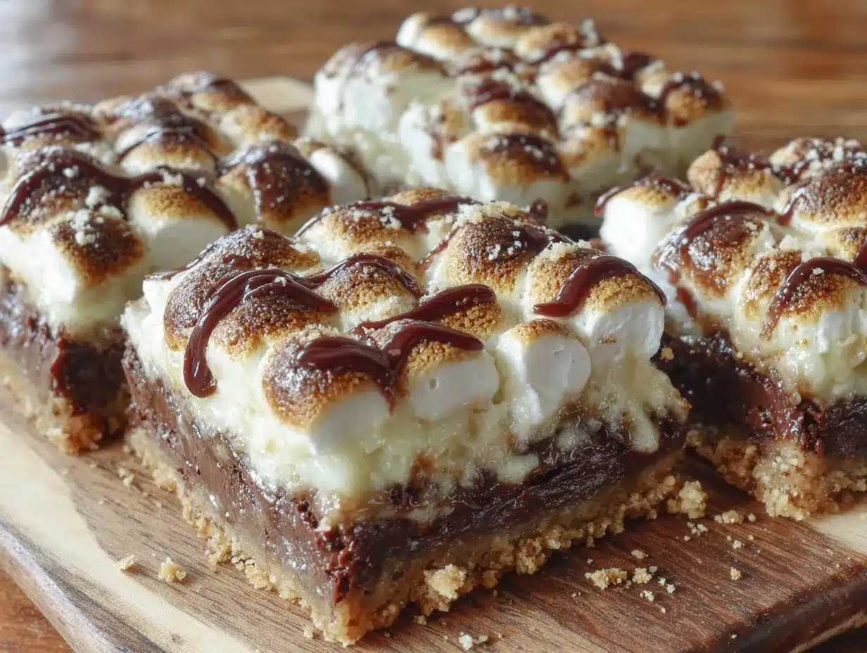 cozy s’mores brownie bars preparation steps